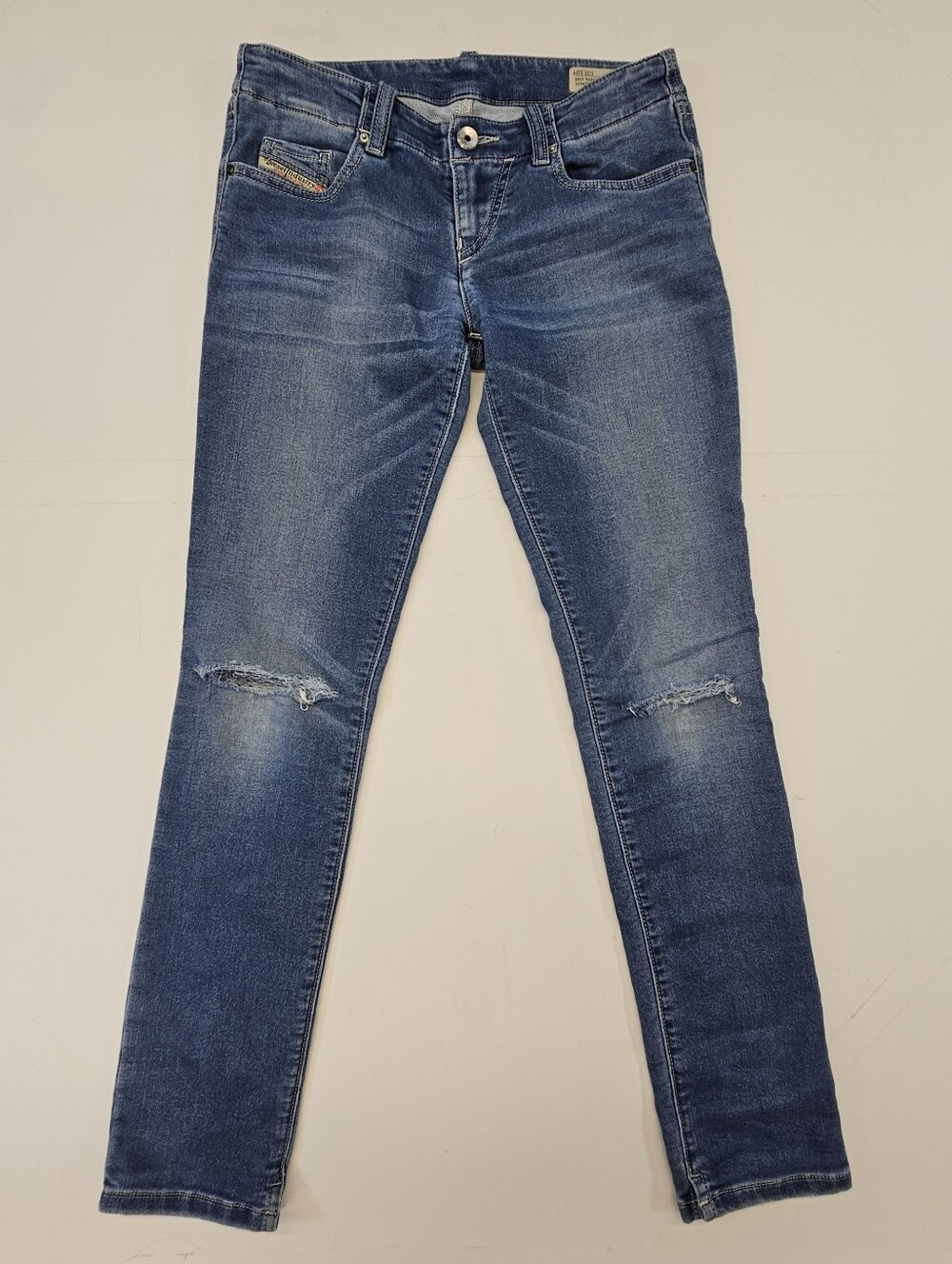 Diesel Kid Grupee JS Super Slim Skinny 10y Blue Denim Jeans Stretch